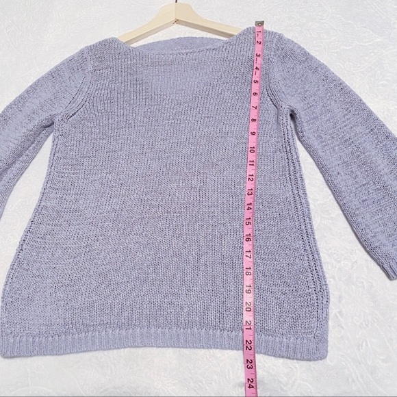 Loft Periwinkle Belled Sleeve Sweater - Picture 3 of 7